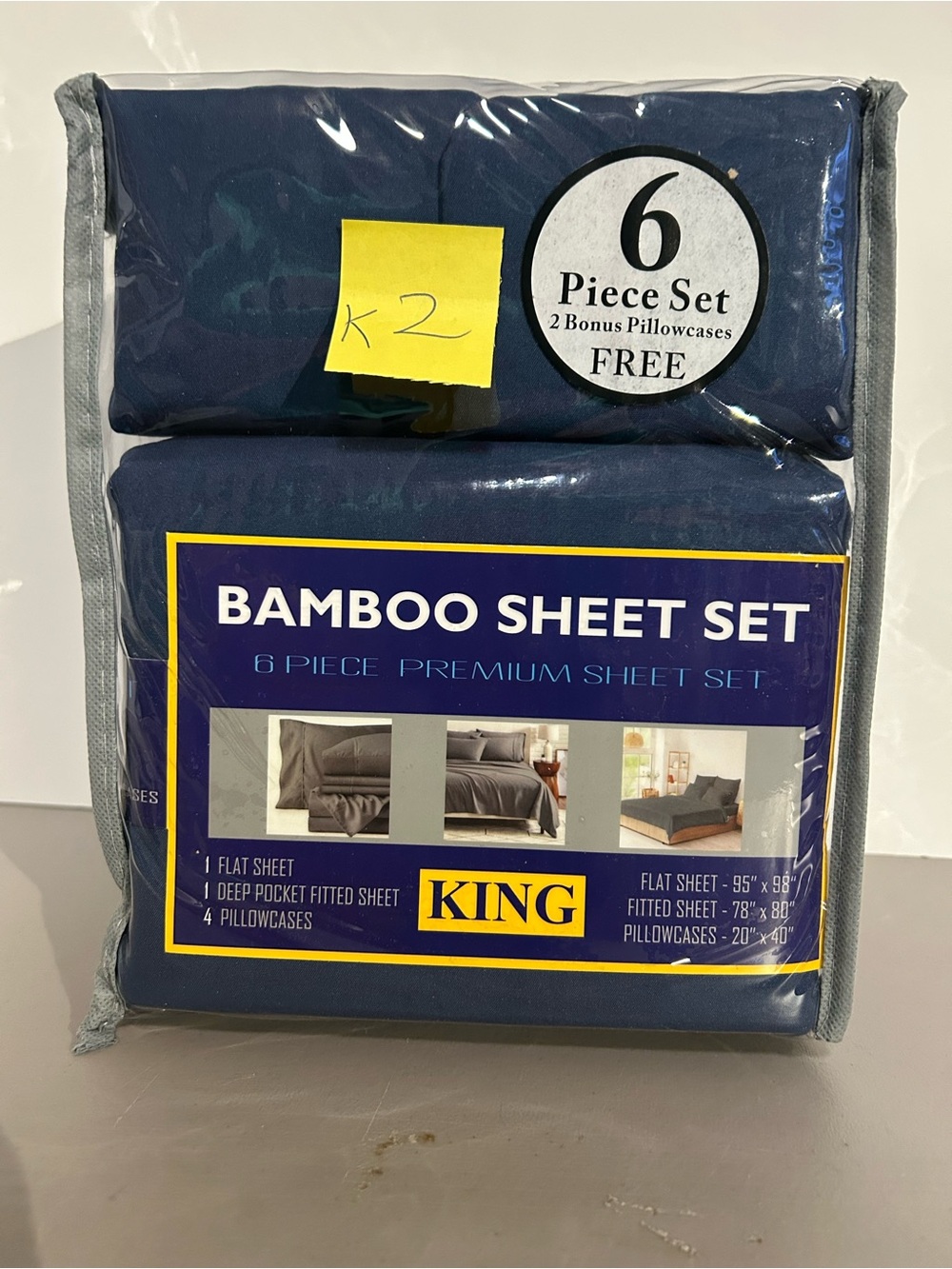 Bamboo Sheet Set King - Navy Blue